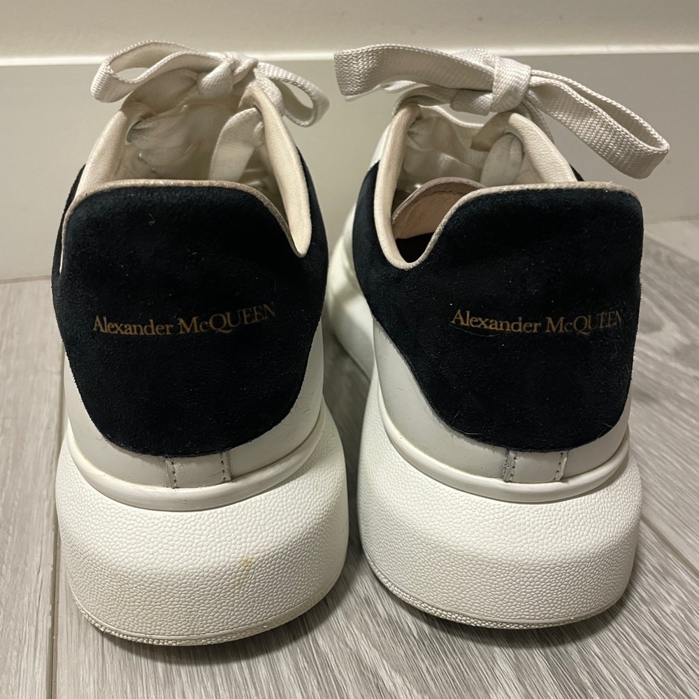 Alexander McQueen White and Black Platform Sneakers - Picture 9 of 11